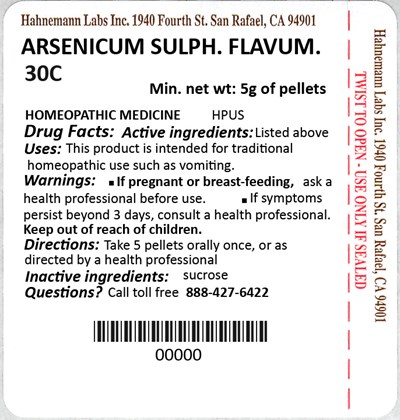 Arsenicum Sulphuratum Flavum 30C 5g.jpg Arsenicum Sulphuratum Flavum 30C 5g - Arsenicum Sulphuratum Flavum 30C 5g